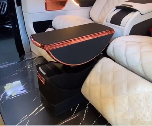 Seat electric folding table