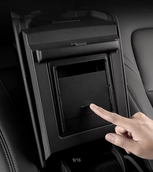Tesla Model3 armrest box privacy storage box is easy to open and close